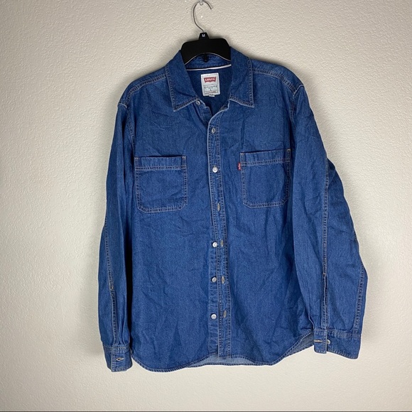 Levi’s Denim Button Up Shirt Mens Size Large - Picture 1 of 5